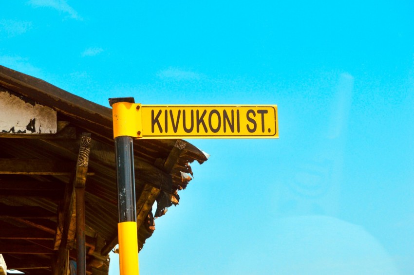 Kivukoni road sign erected at Barack Obama road