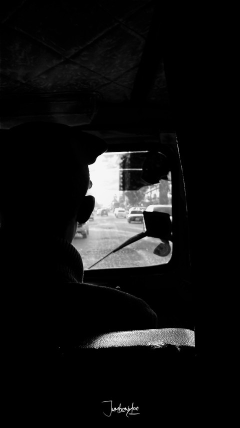 My view from inside the Bajaj in Sokoine road Arusha